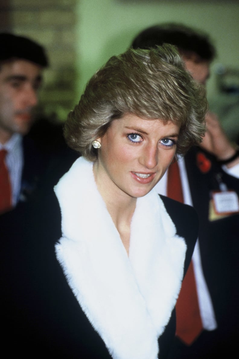 Princess Diana Wearing Blue Eyeliner in 1988