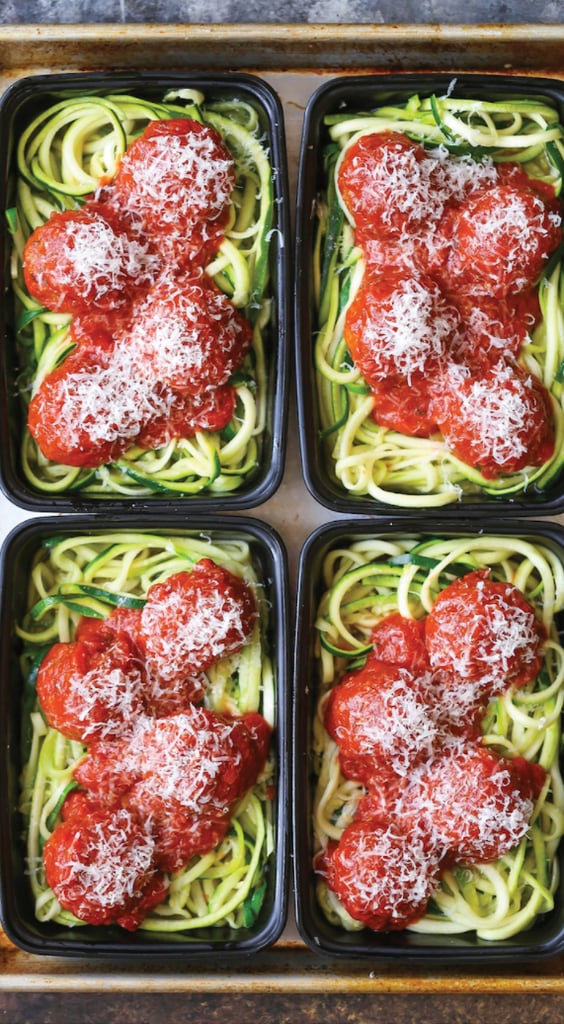 Courgette Noodles With Turkey Meatballs