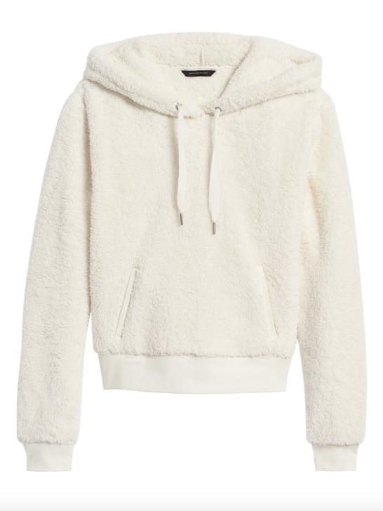 Cropped Sherpa Fleece Hoodie