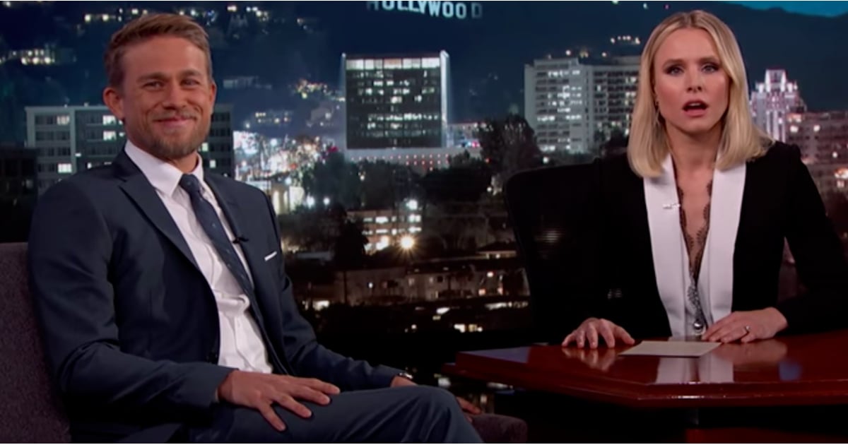 Kristen Bell Interviews Charlie Hunnam on Jimmy Kimmel Live POPSUGAR