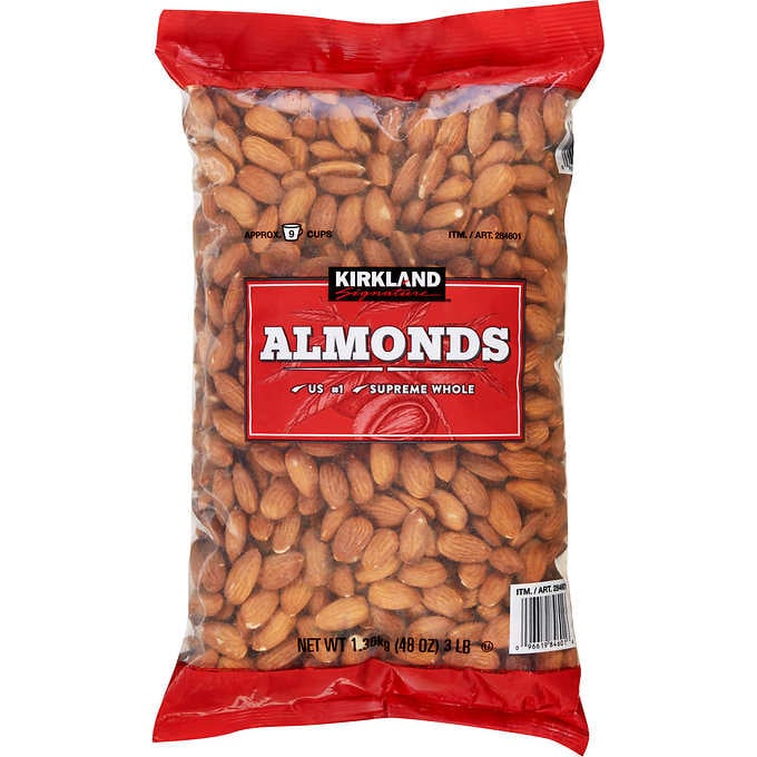 Kirkland Signature Supreme Whole Almonds, 3 lbs.