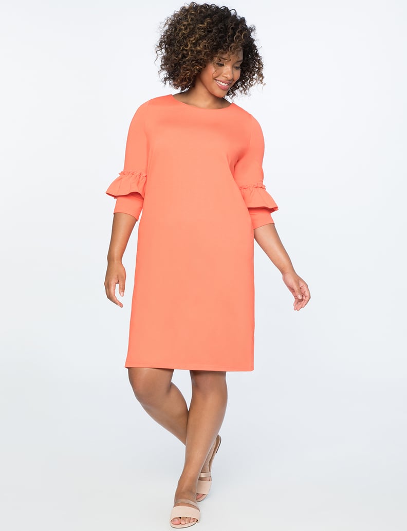 Eloquii Ruffle Sleeve Essential Tee Dress