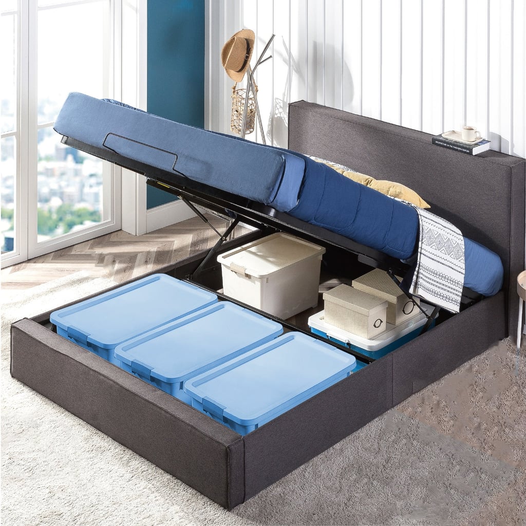 A Lift-Top Bed Frame: Priage Zinus Upholstered Bed Frame