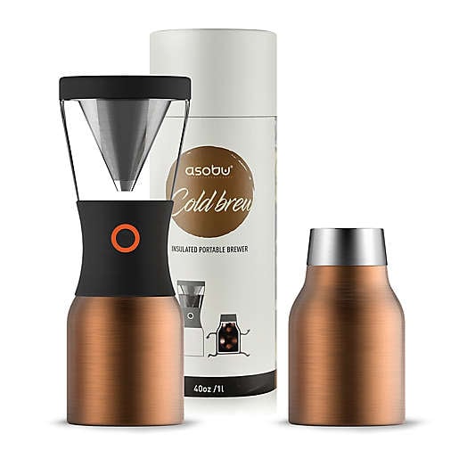 Asobu Cold Brew Coffee Maker With Portable Carafe (Copper)