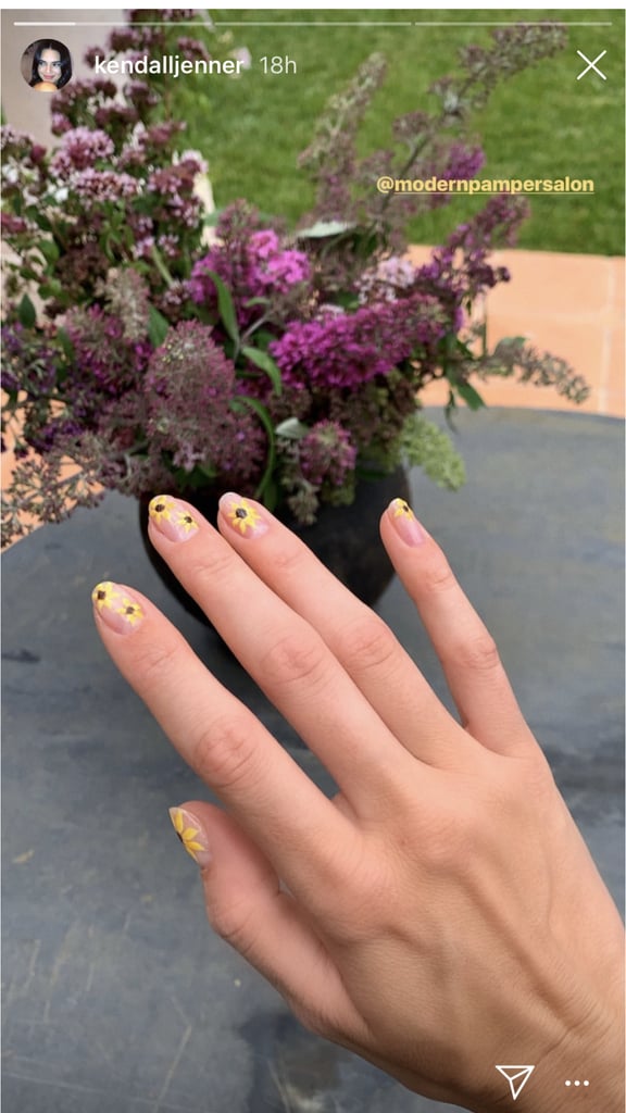 Kendall Jenner's Sunflower Manicure