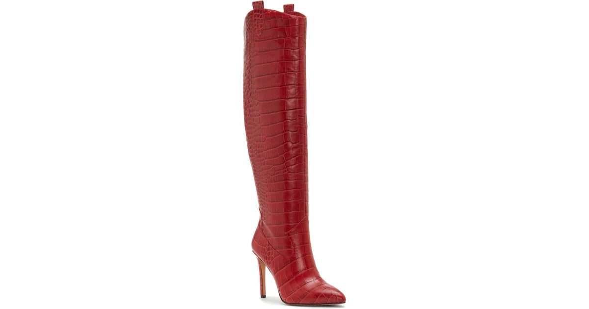 kervana croc embossed knee high boot