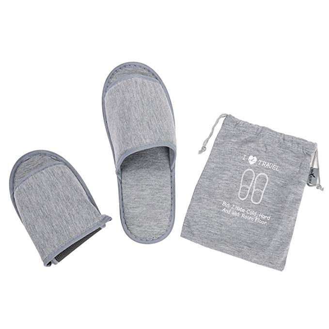 foldable slippers in a bag