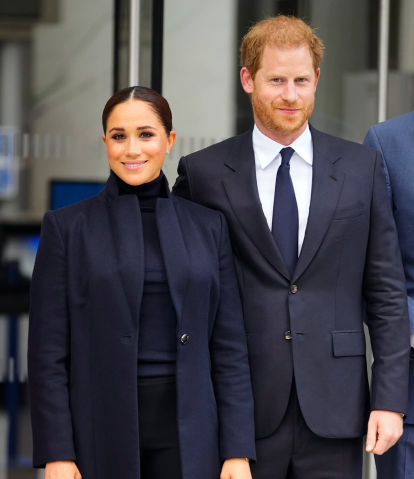 NEW YORK, NEW YORK - SEPTEMBER 23: Prince Harry and Meghan Markle, Duke and Duchess of Sussex visit 1 World Trade Center on September 23, 2021 in New York City. (Photo by Gotham/GC Images)