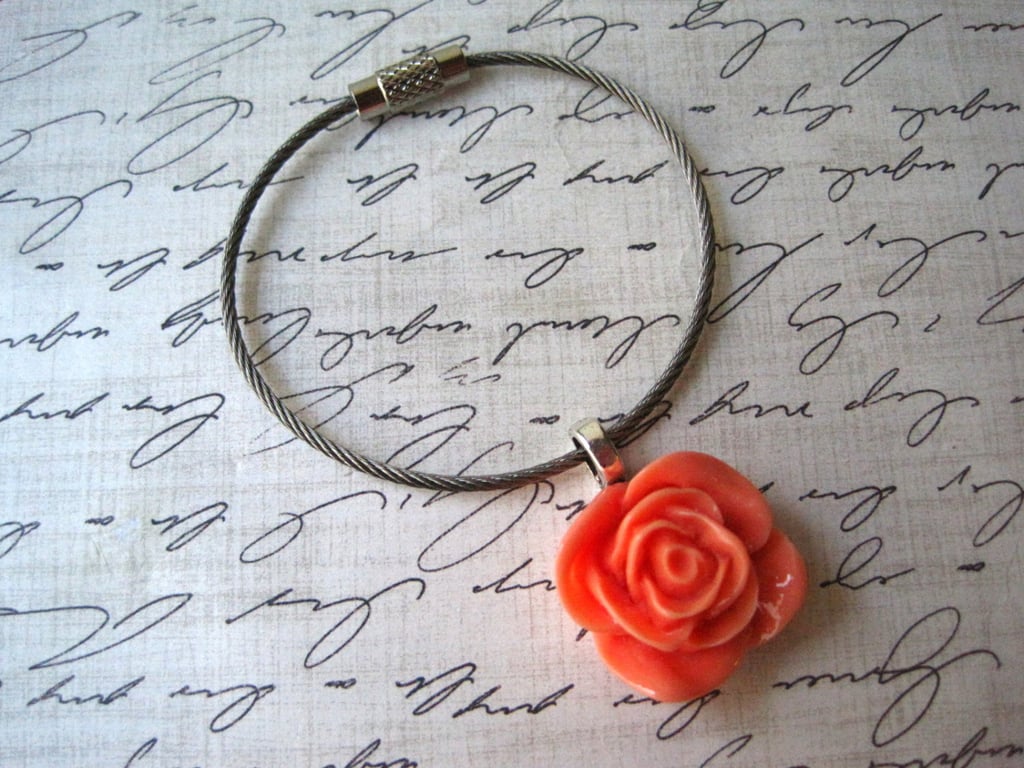 Coral Rose Keychain ($9)