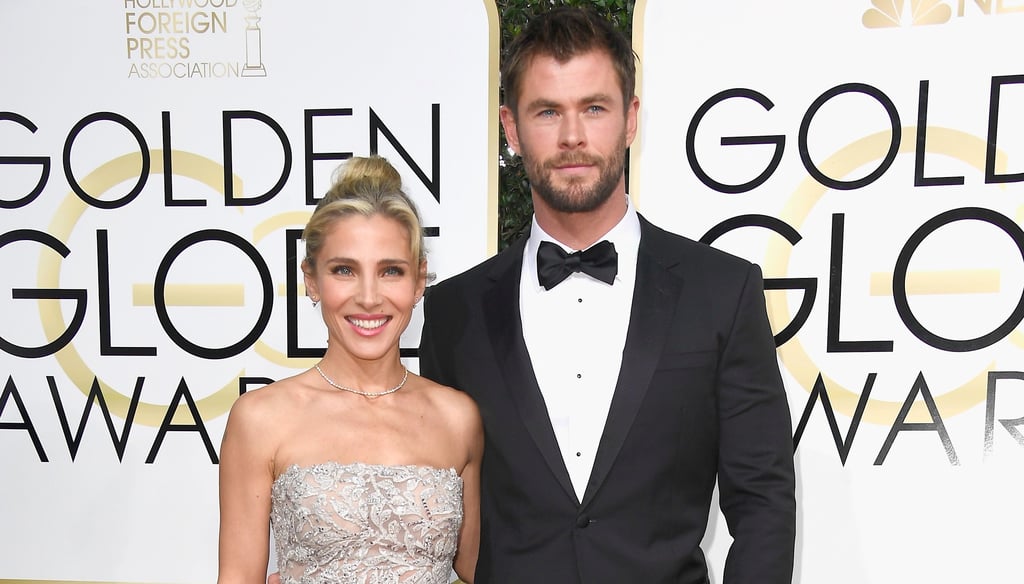 Chris Hemsworth and Elsa Pataky at the 2017 Golden Globes