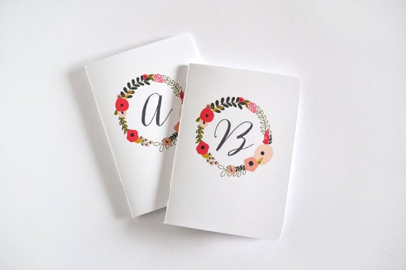 personalized monogram journal