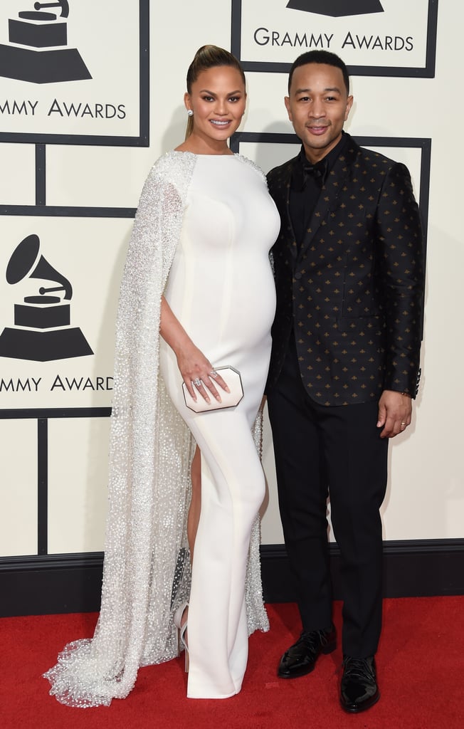 Chrissy Teigen and John Legend at the Grammys 2016