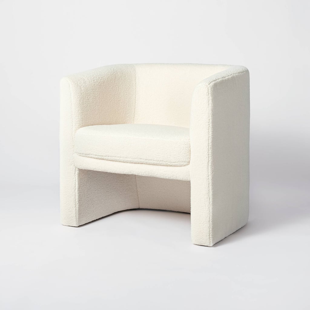 A Fuzzy Chair: Threshold x Studio McGee Vernon Upholstered Barrel Accent Chair