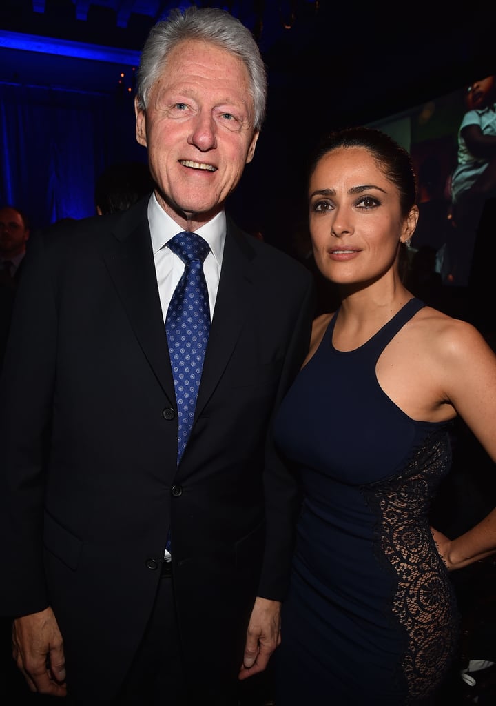Former President Bill Clinton linked up with Salma Hayek at the Help Haiti Home event.