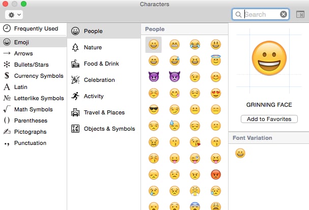 You can also easily use other symbols or emoji on your Mac.