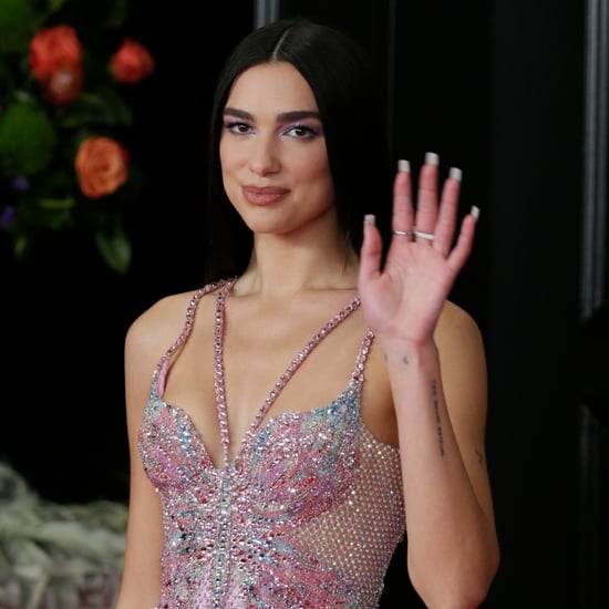 Dua Lipa Wears Bottega Veneta Lace Dress For a Wedding