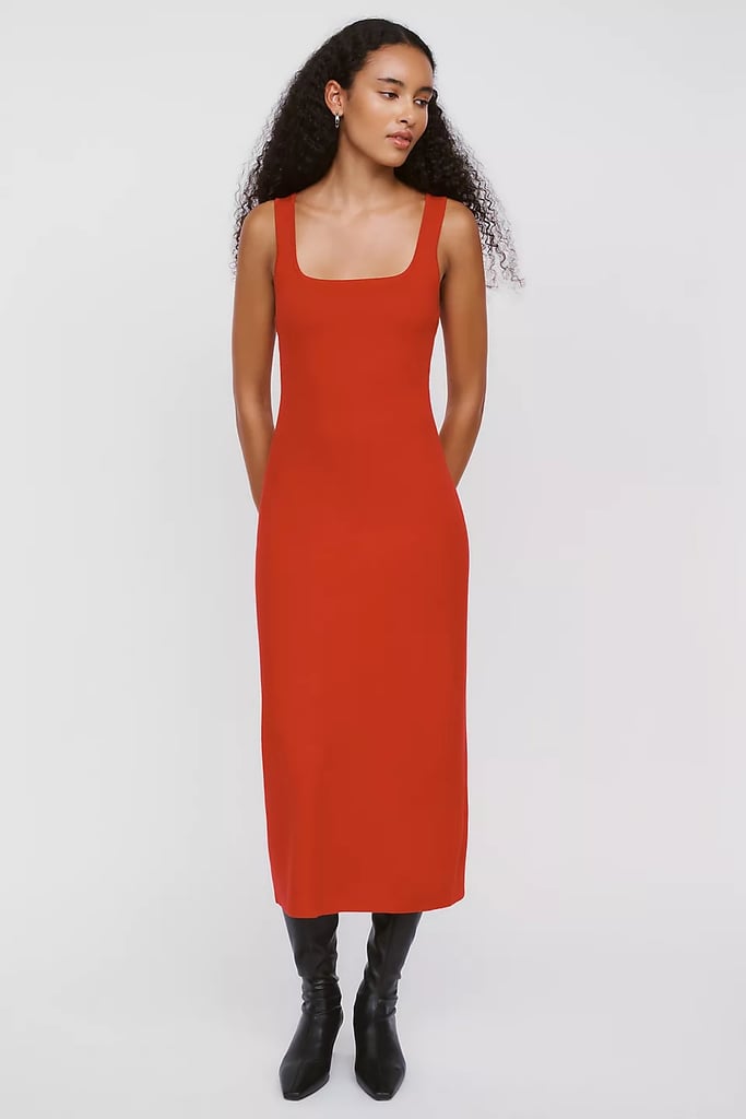 By Anthropologie Open Back Midi Dress
