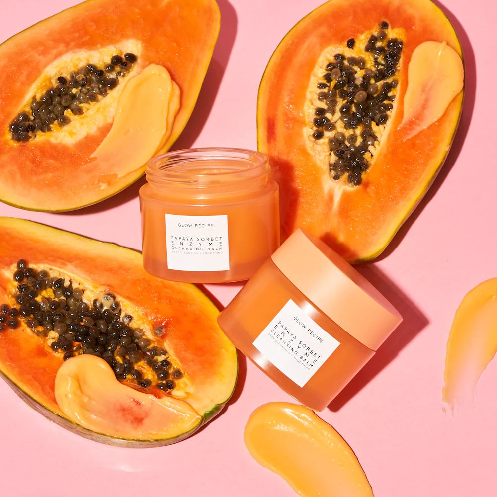 A Cleansing Balm: Glow Recipe Papaya Sorbet Smoothing Enzyme Cleansing Balm & Makeup Remover