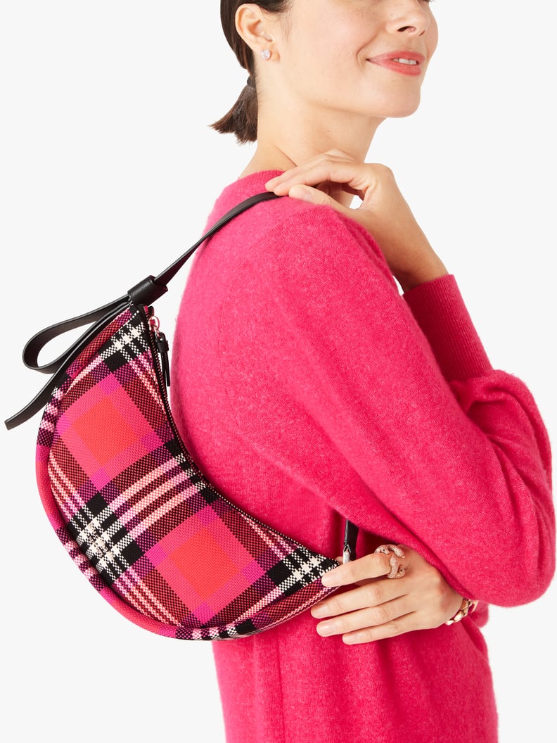 A '90s Throwback: Smile Foliage Plaid Small Shoulder Bag