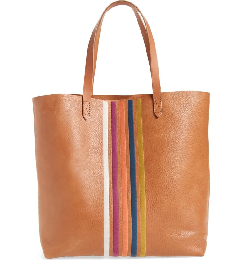 Madewell The Transport Stripe Embroidered Tote