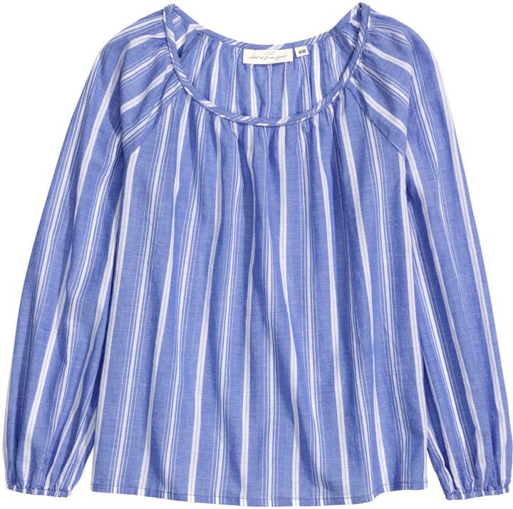 H&M Blue Cotton Blouse ($25)