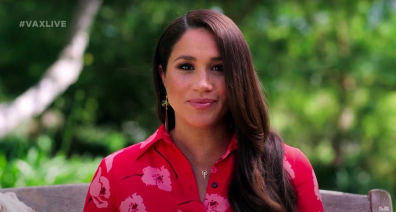 Meghan Markle's Dress and Jewelry From Vax Live Event