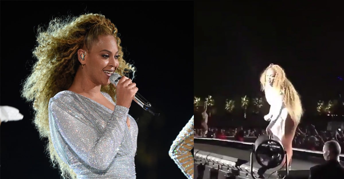 Beyoncé Fixing Her Wind Machine at Coachella | POPSUGAR Beauty