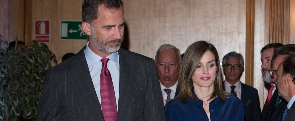 Queen Letizia Wearing a Carolina Herrera Skirt