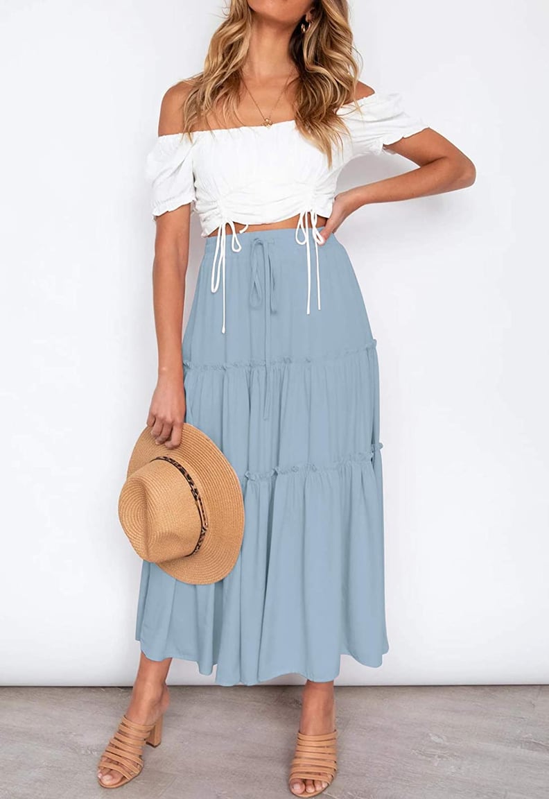 Hawof Elastic High Waist Skirt