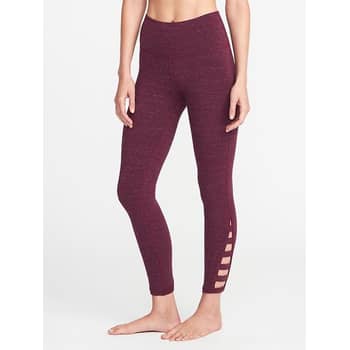 Buy Old Navy kids girls lattice hem leggings maroon Online