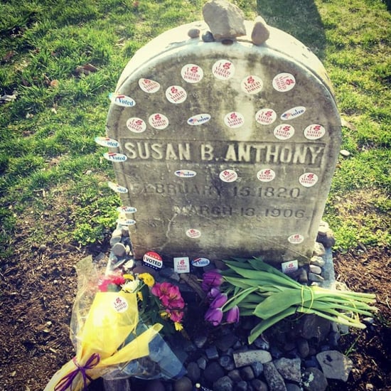 I Voted Stickers on Susan B. Anthony's Grave (Video)
