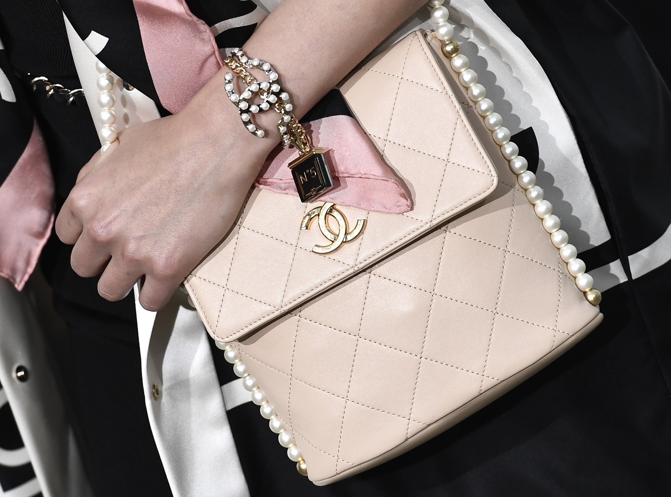 Chanel pearl bag 2021 clearance
