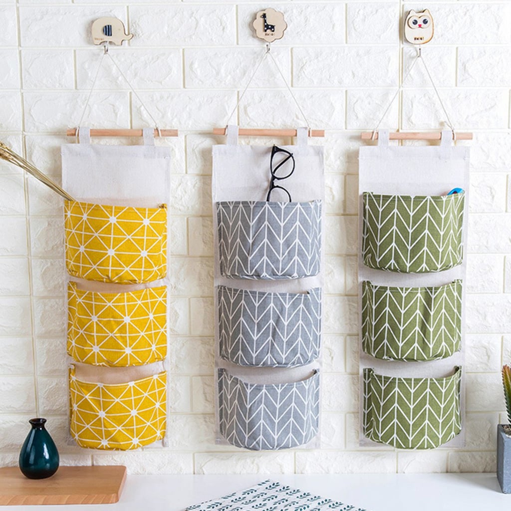 Meigar Three-Grids Wall-Mounted Storage Bags