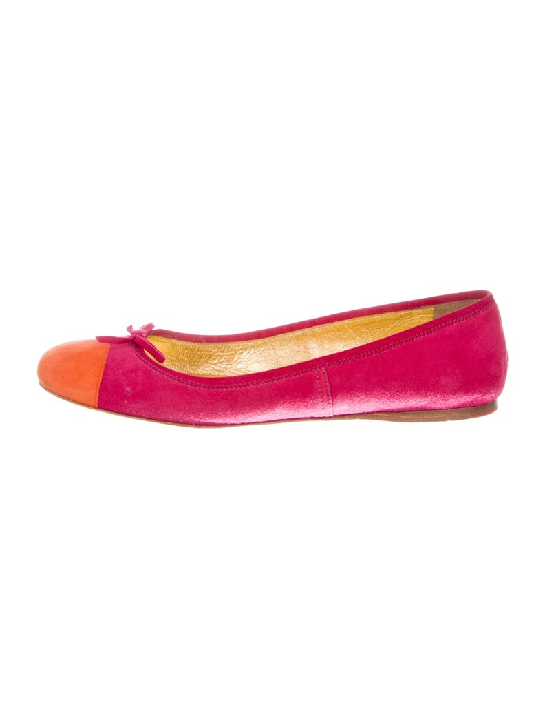 Prada Colorblock Suede Flats