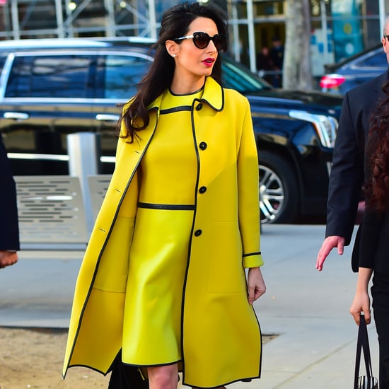 Amal Clooney's Yellow Bottega Veneta Dress March 2017