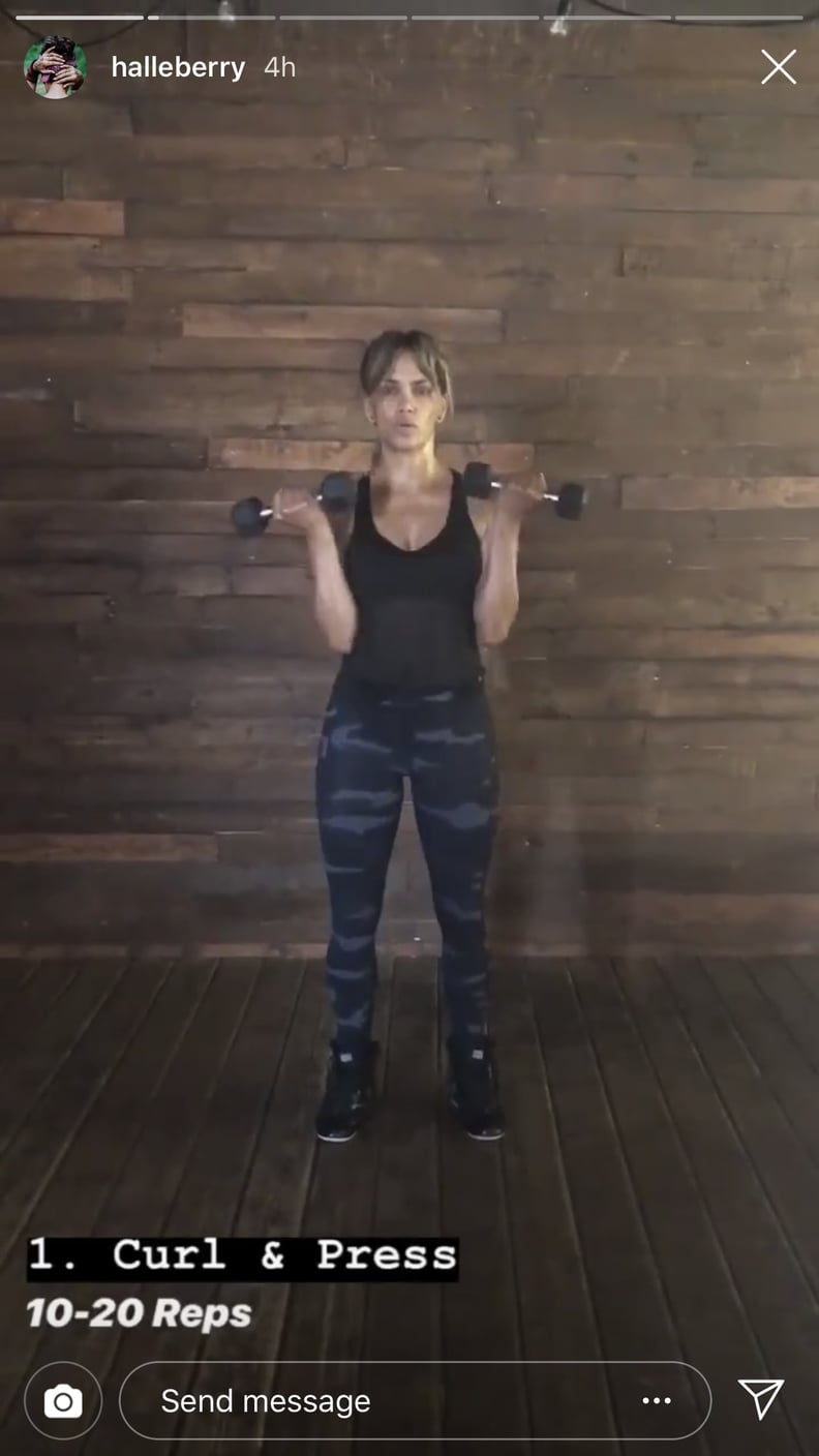 Halle Berry's 5 Exercises For Toned Arms