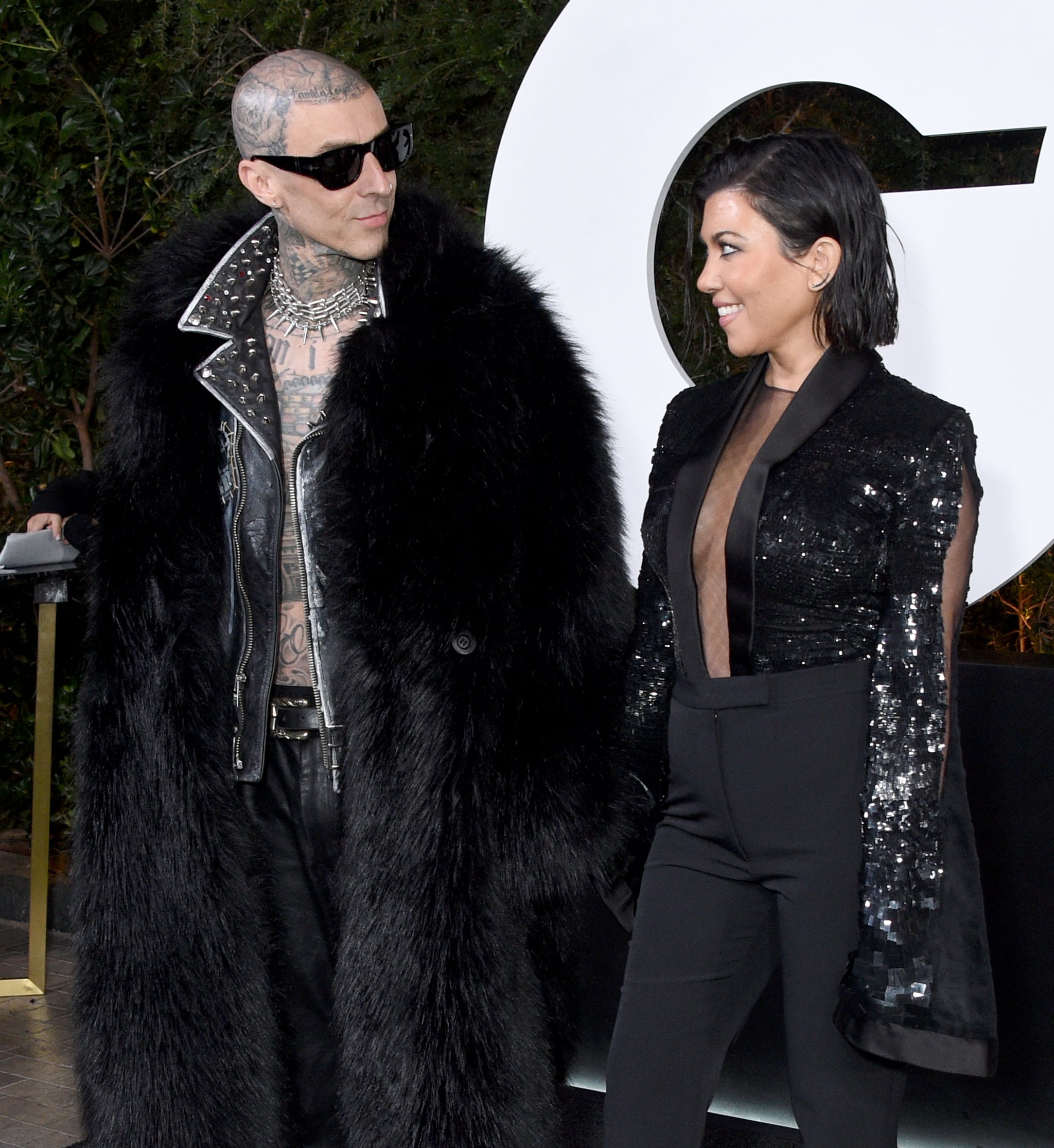 WEST HOLLYWOOD, CALIFORNIA - NOVEMBER 17: Travis Barker and Kourtney Kardashian attend the 2022 GQ Men Of The Year Party Hosted By Global Editorial Director Will Welch at The West Hollywood EDITION on November 17, 2022 in West Hollywood, California. (Photo by Gregg DeGuire/FilmMagic)