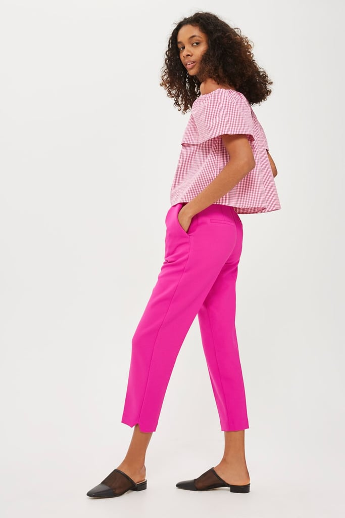 Bright Pink Linen Blend Formal Wide Leg Trousers  New Look