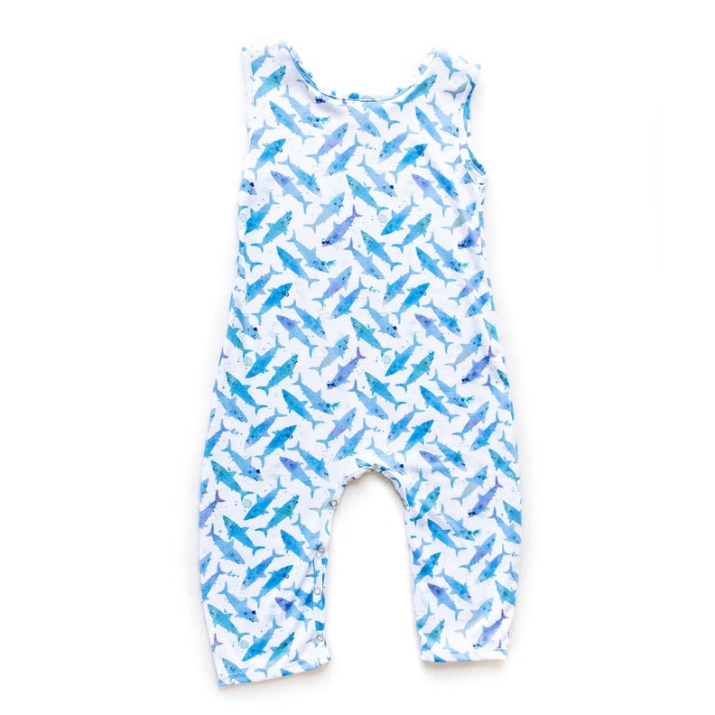 Shark Sleeveless Knit Coverall