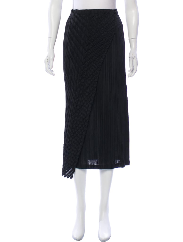 Issey Miyake Pleated Accents Midi Length Skirt