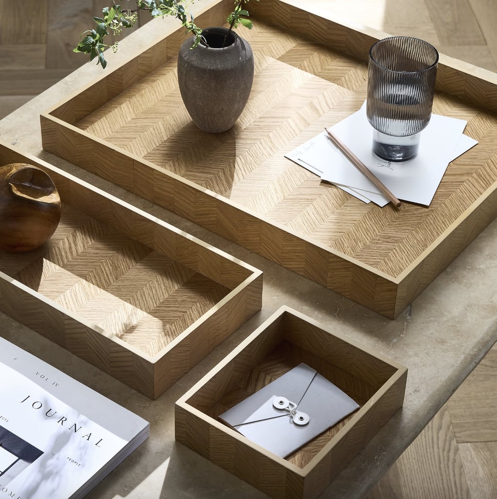 West Elm Georgia Graphic Wood Trays ($20, originally $25)
Give everything a home with these chic wood trays. The boxy pieces are available in a variety of sizes.