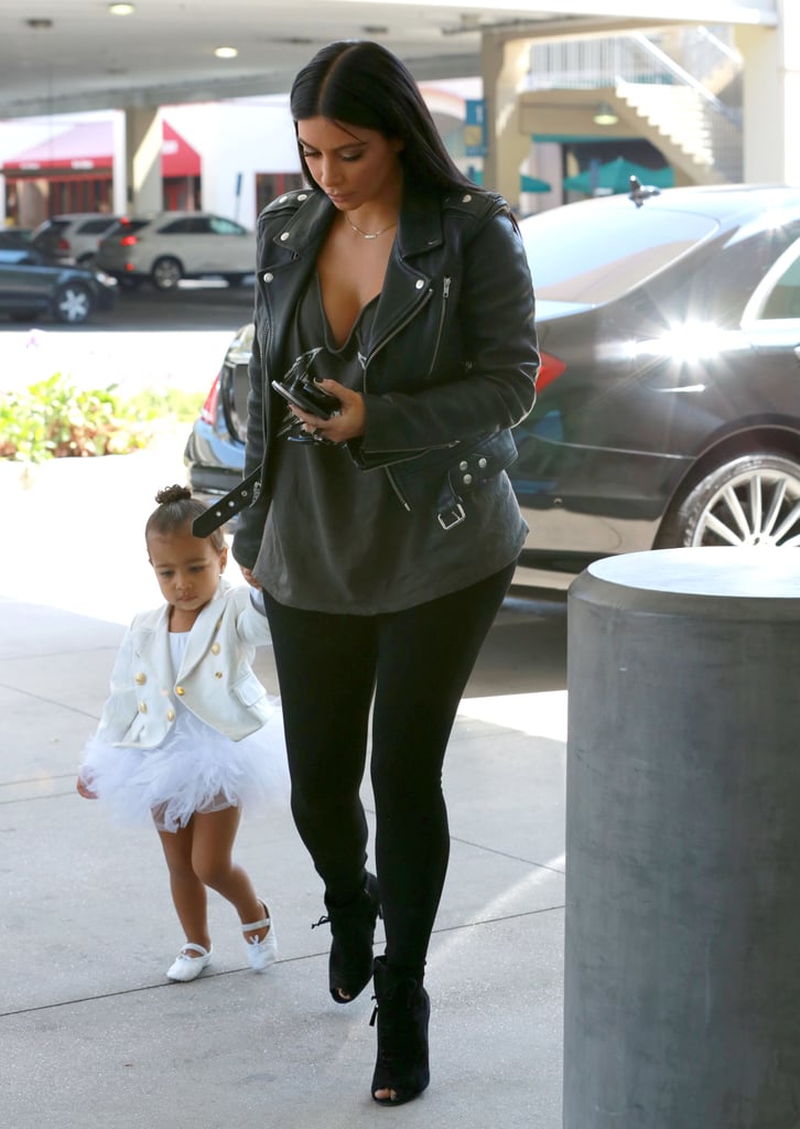 Kim Kardashian and North West Going to Dance Class