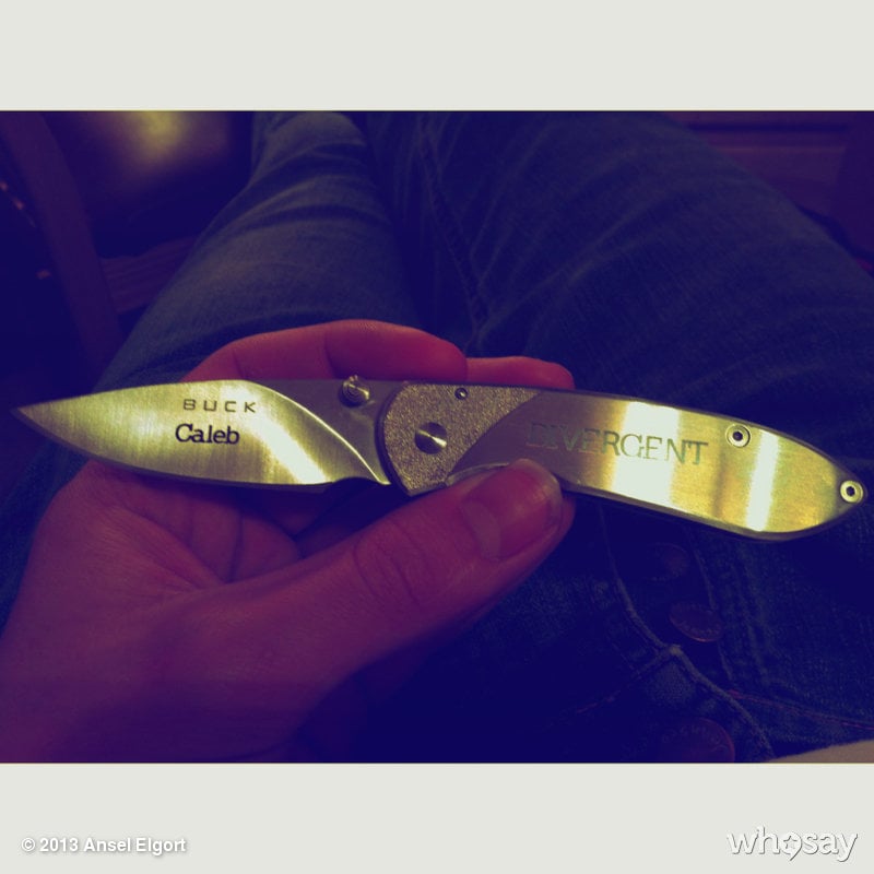 Ansel Elgort showed off a special gift for the cast.
Source: Ansel Elgort on WhoSay