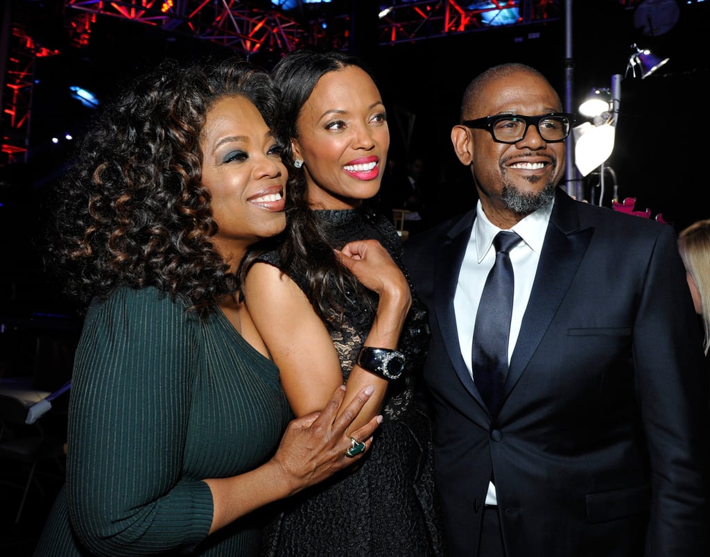 Oprah, Aisha Tyler, and Forest Whitaker posed for a sweet pic.