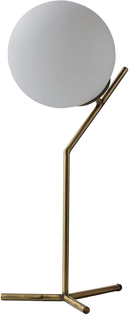Rivet Glass Ball and Metal Table Lamp