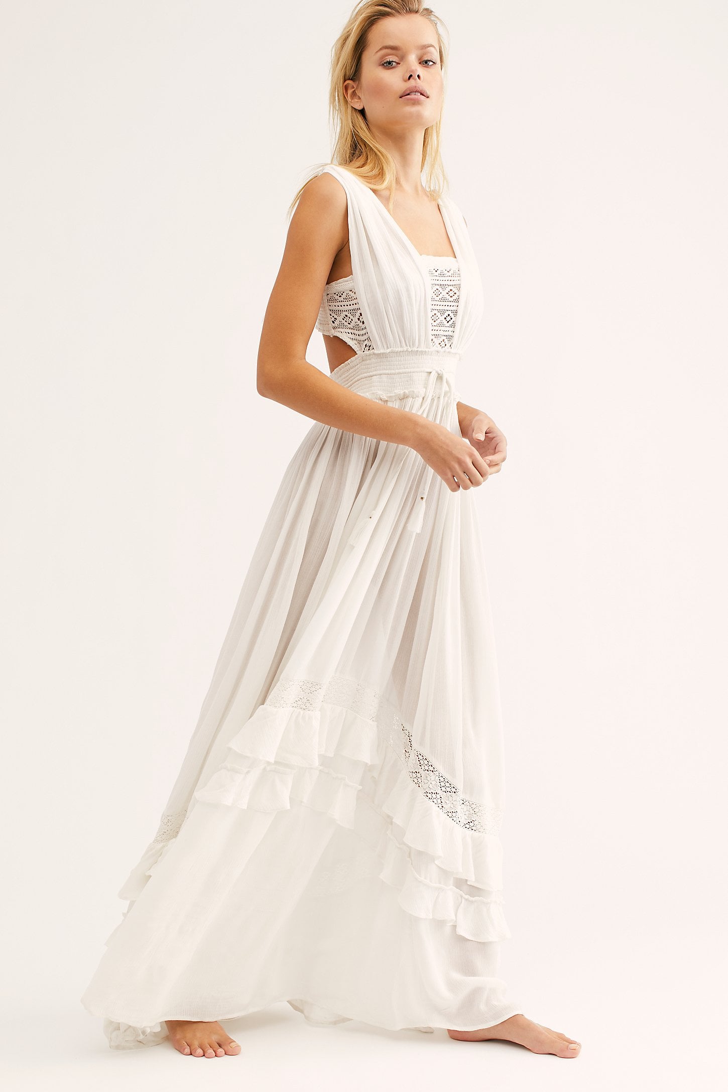 free people clara midi dress