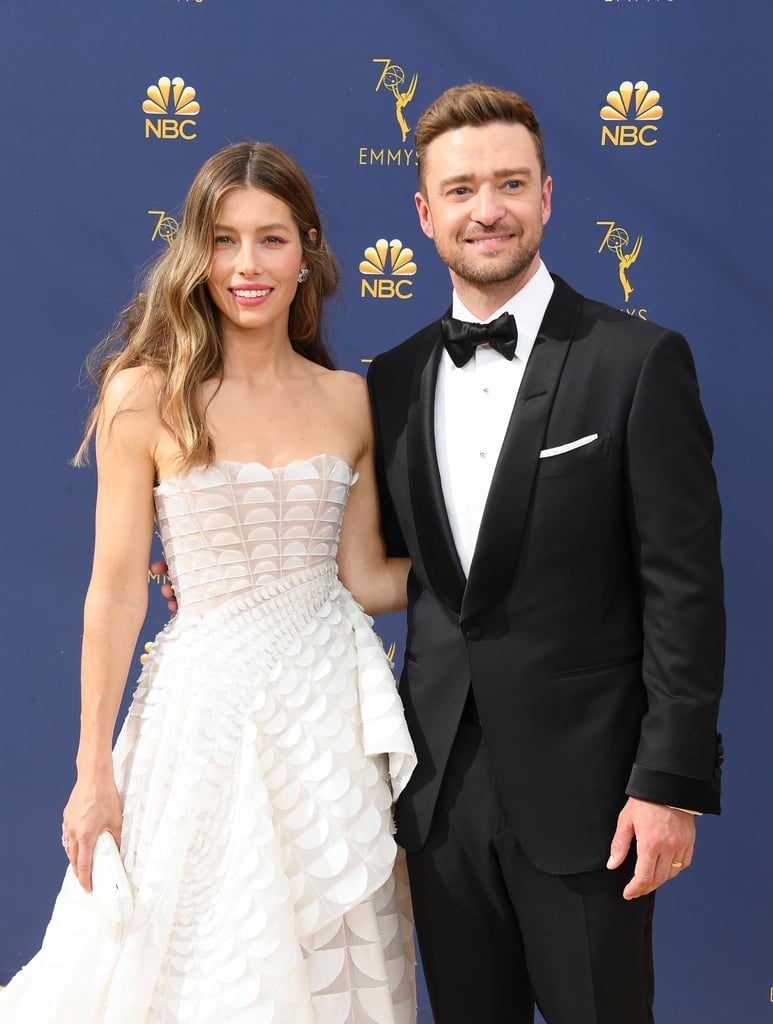 Justin Timberlake and Jessica Biel at the 2018 Emmys