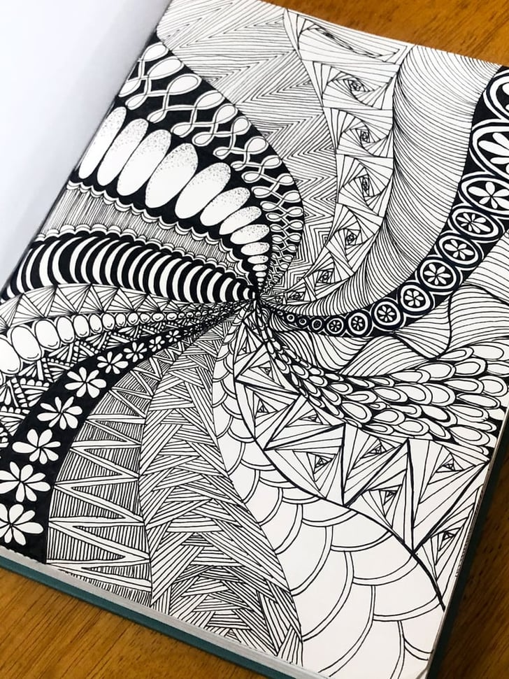 Meditative Doodling | Ways to Relieve Stress at Home | POPSUGAR Fitness ...
