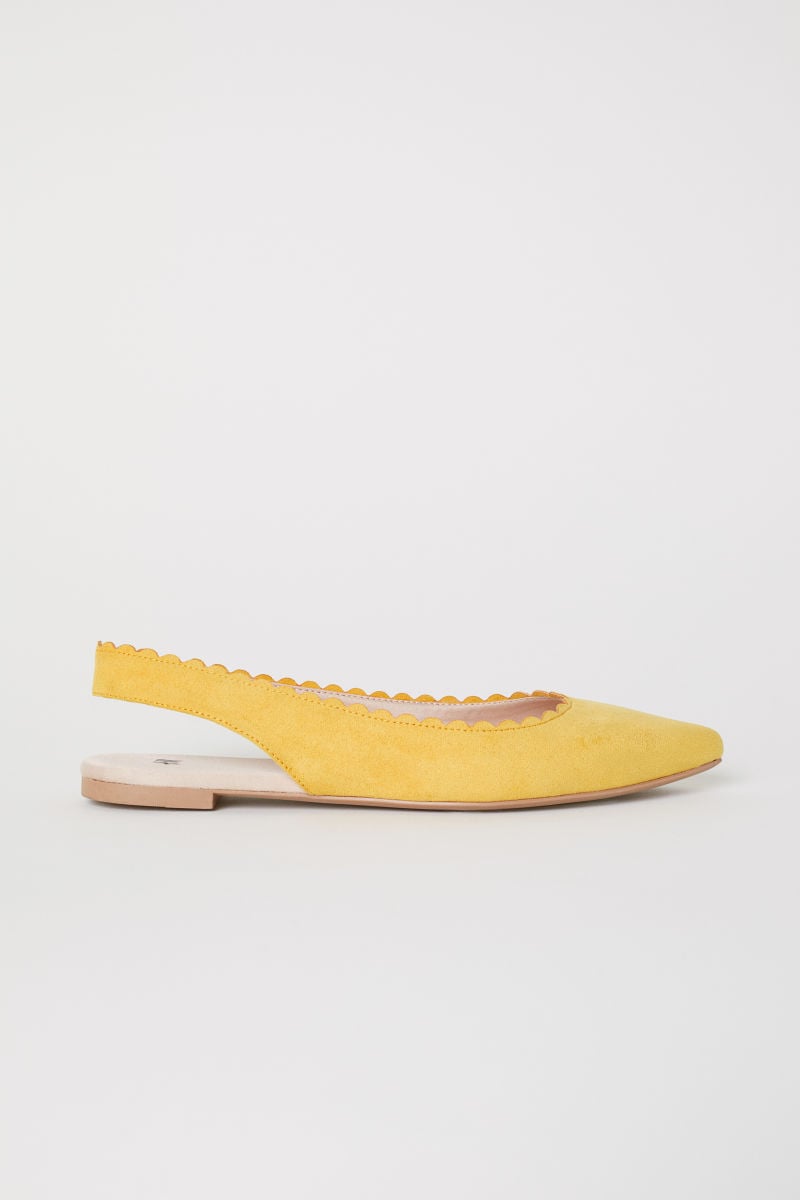 scalloped edge ballet flats