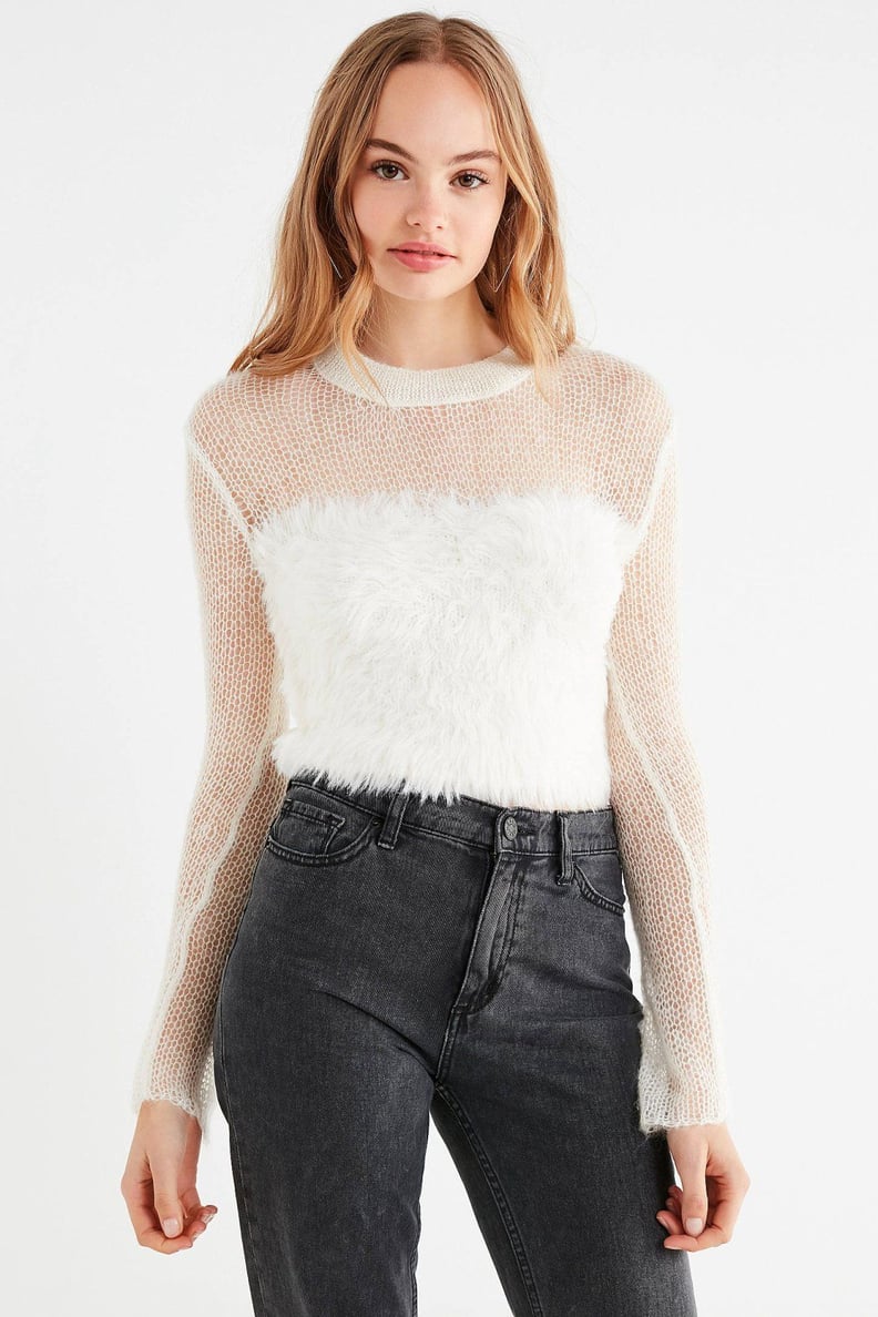Urban Outfitters Rio Fuzzy Sheer Sweater